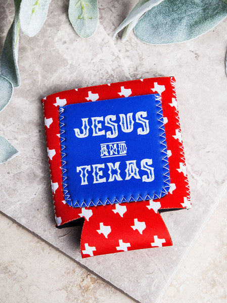 Jesus and Texas Koozie