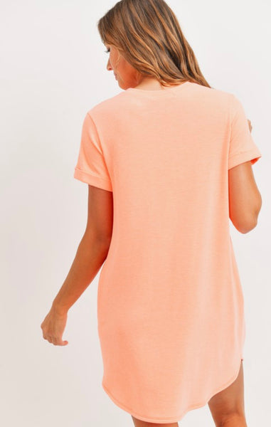 Coral Tshirt Dress