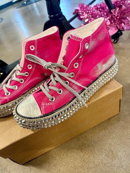 Hot Pink Jeweled High Tops