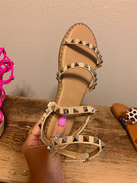 Studded Strappy Sandals