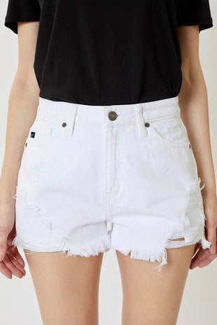 White Highrise Shorts