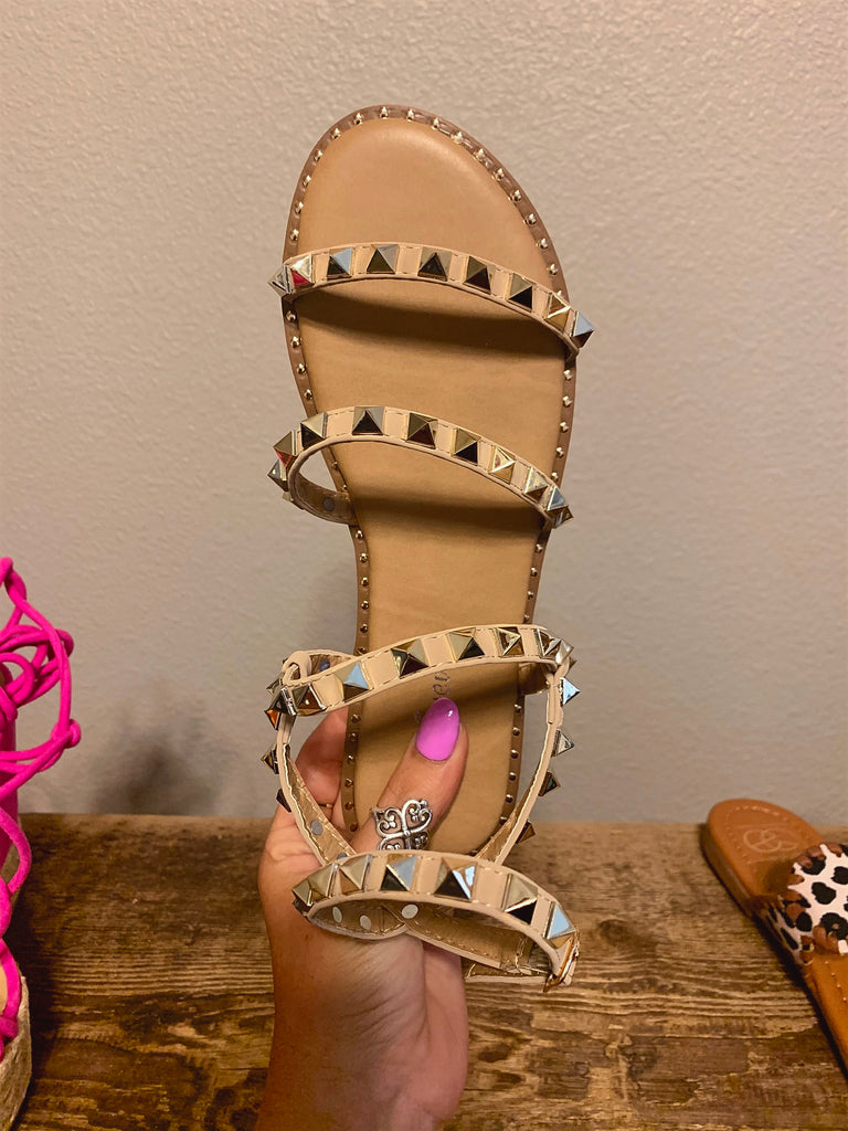 Studded Strappy Sandals